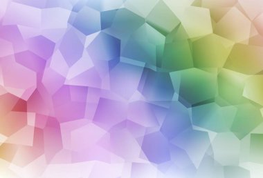 Memphis şekilli Light Multicolor vektör arkaplanı. Soyut tarzda rengarenk gradyan şekilleri olan bir resim. Web siteniz için basit tasarım.