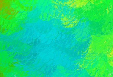 Karmaşık şekilli açık yeşil vektör şablonu. Rastgele şekillerle soyut tarzda dekoratif tasarım. Web siteniz için basit tasarım.