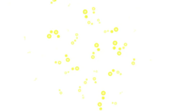 浅绿色 带圆圈的黄色矢量模板 图解与一组闪亮的彩色抽象圈 壁纸的纹理图案 — 图库矢量图片