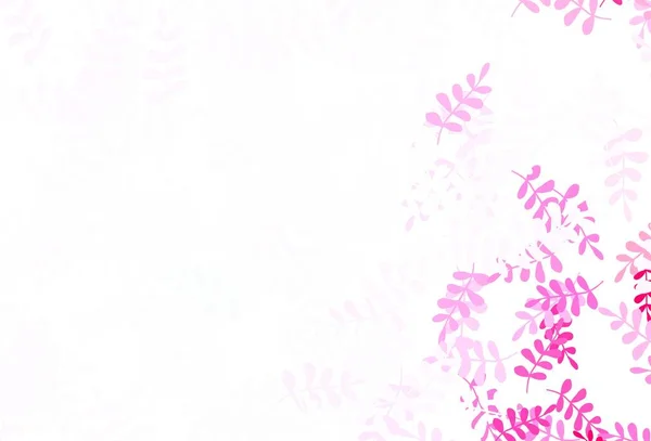 Luz Rosa Vector Elegante Fondo Pantalla Con Hojas Ilustración Abstracta — Vector de stock