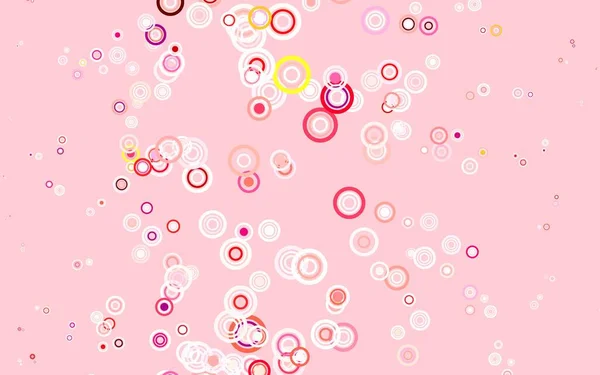 スポットとライトピンクのベクトルの背景 カラフルな水滴と現代抽象的なイラスト ブランドブックの新しいテンプレート — ストックベクタ