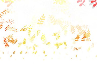 Açık Turuncu vektör yapraklı soyut arkaplan. Bulanık arkaplanda, gradyanı olan yapraklar. İşiniz için en iyi tasarım..