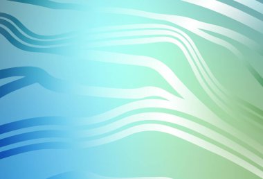Açık mavi, çizgili yeşil vektör şablonu. Çağdaş gradyan soyut çizgileri olan çizimler. Tasarımınız için desen.