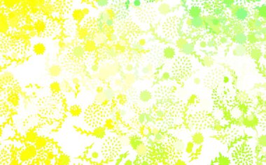 Açık yeşil, çiçekli kırmızı vektör zarif desen ve çiçekli yeni renkli illüstrasyon. Duvar kağıtları, boyama kitapları için desen.