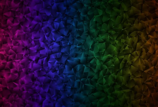 Dark Multicolor Vektor Gradient Dreiecke Textur Polygonale Abstrakte Illustration Mit — Stockvektor