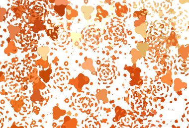 Açık kırmızı, rastgele şekilli sarı vektör deseni. Modern tarzda değişen renkli kaotik formlar. Bir cep telefonu için arka plan.