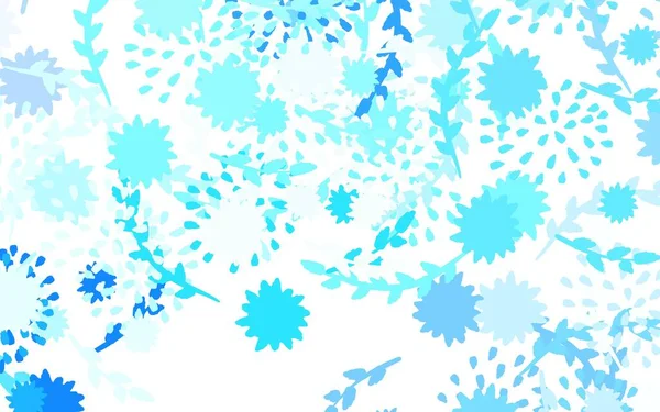 Luz Azul Vector Fondo Abstracto Con Flores Ilustración Abstracta Brillo — Vector de stock