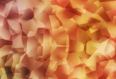 Light Orange vektör soyut mozaik arkaplan. Üçgenli parlak renkli çizimler. İşiniz için en iyi üçgen tasarım.