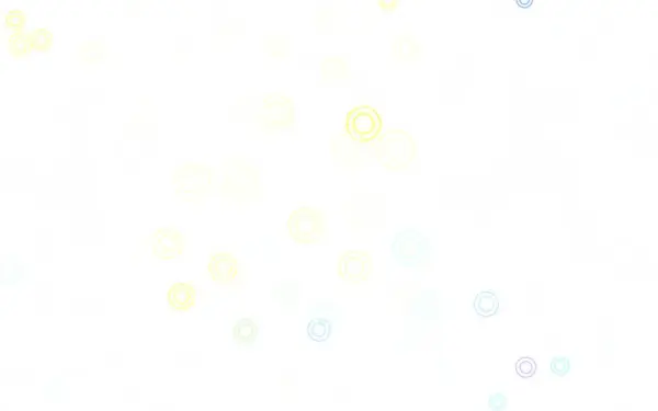 Ανοιχτό Μπλε Κίτρινο Διάνυσμα Φόντο Φυσαλίδες Θολή Φυσαλίδες Αφηρημένο Φόντο — Διανυσματικό Αρχείο