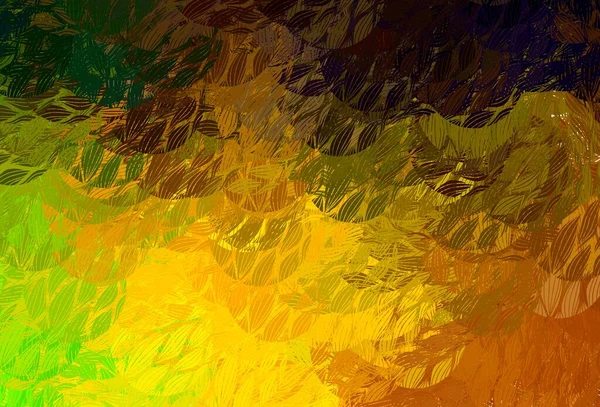 Темно Зеленый Желтый Векторный Узор Произвольной Формы Иллюстрация Красочными Градиентными — стоковый вектор