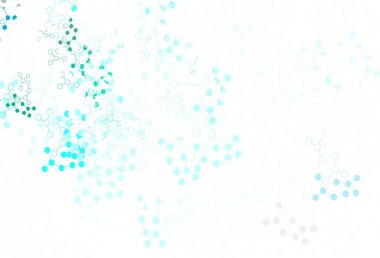 Yapay zeka ağıyla açık yeşil vektör deseni. Renkli yapay zeka yapısı, eğimli çizgiler ve noktalar. Poster ve teknoloji sembolü.