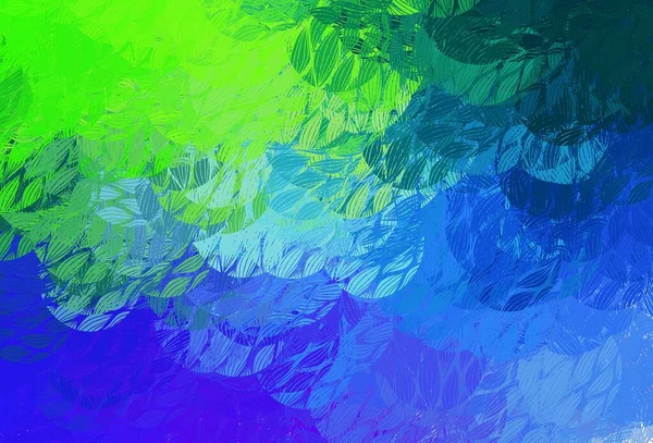 浅蓝色 绿色矢量背景与孟菲斯形状 色彩斑斓的混乱形式 带有现代风格的渐变 简单地设计你的网站 — 图库矢量图片