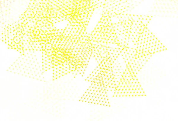 폴리곤 스타일의 노란색 구체와 삼각형의 선으로 추상적 삽화를 포스터 배너를 — 스톡 벡터