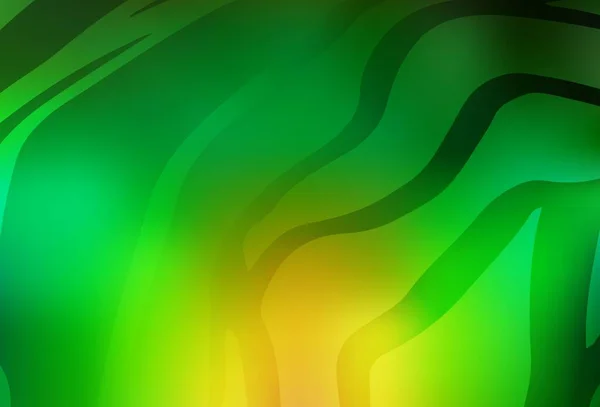 Verde Chiaro Vettore Giallo Offuscata Modello Luminoso Illustrazione Brillante Colorato — Vettoriale Stock