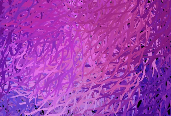 Lichtpaarse Roze Vectorachtergrond Met Gebogen Lijnen Kleurrijke Illustratie Eenvoudige Stijl — Stockvector