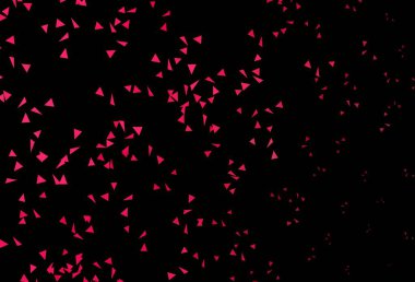 Üçgenli koyu kırmızı vektör arkaplan. Soyut üçgenli dekoratif tasarım. Broşürler, broşürler için desen