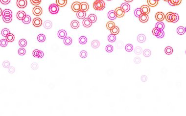 Açık Pembe, baloncuklu kırmızı vektör arka planı. Bulanık yağmur damlaları olan soyut bir çizim. Fütürist reklamlar ve kitapçıklar için şablon.