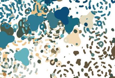 Açık mavi, soyut şekilli sarı vektör dokusu. Soyut gradyan şekilli basit renkli çizimler. Kartvizitiniz için modern tasarım.