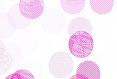Küreli açık pembe vektör deseni. Renkli su damlaları olan modern soyut çizimler. İş ilanınız için tasarım.