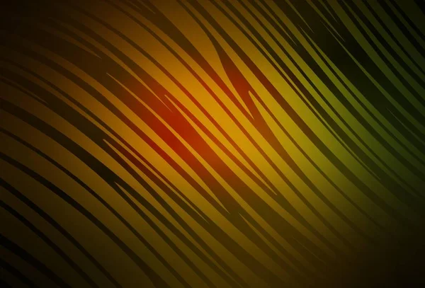 Σκούρο Πράσινο Κίτρινο Διανυσματικό Πρότυπο Καμπύλες Γραμμές Μια Αφηρημένη Εικόνα — Διανυσματικό Αρχείο