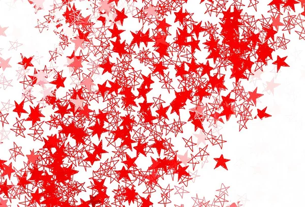 Plantilla Vector Rojo Claro Con Estrellas Del Cielo Ilustración Abstracta — Vector de stock