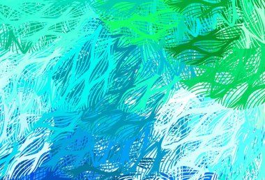 Açık yeşil vektör arkaplanı, çizgili. Değişken çizgileri olan renkli geometrik örnek. Cep telefonu ekranları için arkaplan.