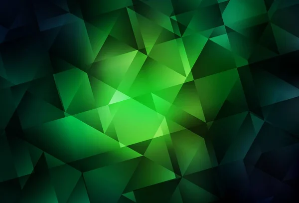 Texture Mosaïque Triangle Vectoriel Vert Foncé Échantillon Géométrique Triangulaire Avec — Image vectorielle