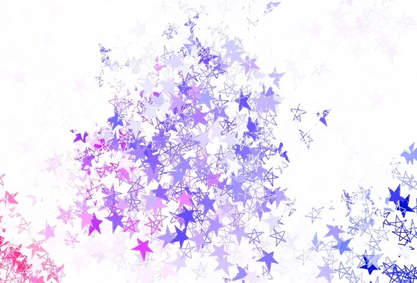 淡紫色 粉红矢量背景与小和大的恒星 在模糊的抽象背景上有渐变的恒星 贵公司商业广告的精巧设计 — 图库矢量图片