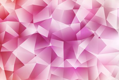 Açık pembe vektör üçgen çizimi. Origami tarzında gradyan ile geometrik çizim. Web siteniz için çokgen tasarım.
