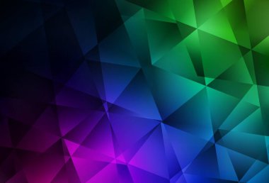 Karanlık çokrenkli vektör mozaik şablon. Üçgenli renkli soyut çizimler. Marka kitabınız için yeni şablon.