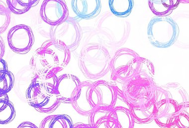 Açık pembe, köpüklü mavi vektör arkaplan. Bulanık yağmur damlaları olan soyut bir çizim. Poster ve web siteleri için tasarım.