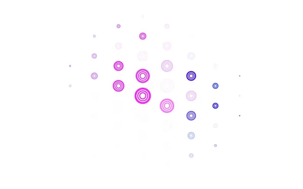ライトピンク ドット付きブルーベクトルの背景 泡と抽象的なスタイルでぼやけた装飾的なデザイン 未来的な広告 小冊子のパターン — ストックベクタ