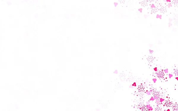Light Pink Vector Backdrop Memphis Shapes Απλή Πολύχρωμη Απεικόνιση Αφηρημένα — Διανυσματικό Αρχείο