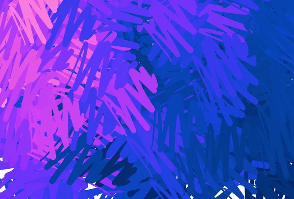 Hellrosa Blaue Vektorschablone Mit Wiederholten Sticks Bunt Leuchtende Illustration Mit — Stockvektor