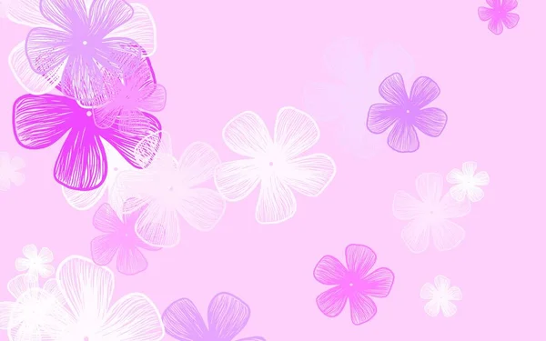 淡紫色 粉红矢量典雅模板与花朵 一个精致明亮的插花的插图 您的品牌书的新模板 — 图库矢量图片