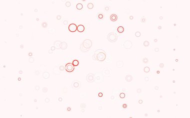 Küreli açık kırmızı vektör deseni. Doğa tarzında renkli baloncuklu soyut illüstrasyon. Marka kitabınız için yeni şablon.