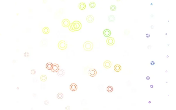 Licht Multicolor Vector Achtergrond Met Bubbels Illustratie Met Een Set — Stockvector