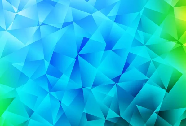 Azul Claro Verde Vector Polígono Diseño Abstracto Ilustración Poligonal Brillante — Vector de stock