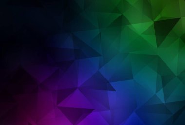 Karanlık çokrenkli vektör düşük polimer arkaplan. Origami tarzında gradyan ile geometrik çizim. Web siteniz için çokgen tasarım.