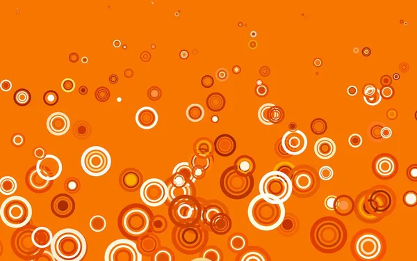 ドットでライトオレンジベクトルの背景 カラフルな水滴と現代抽象的なイラスト あなたのビジネス広告のデザイン — ストックベクタ