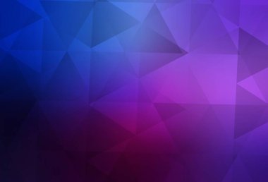 Koyu pembe, mavi vektör çokgen arka plan. Origami stilinde gradyan ile yaratıcı geometrik illüstrasyon. Broşürünüz için yepyeni bir tasarım..