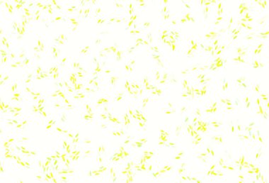 Açık yeşil, sarı vektör karalama dokusu yapraklarla. Yaprakları karalama tarzında renkli ve soyut çizimler. Çocuk kitapları için renkli desen.