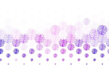 Açık Mor, pembe vektör soyut arkaplan dalları, ağaçlar. Yaprakları karalama tarzında renkli ve soyut çizimler. İşiniz için yeni tasarım.