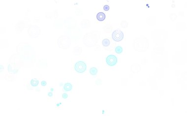 Açık pembe, benekli mavi vektör arkaplan. Doğa tarzında bulanık halkaları olan güzel renkli çizimler. Duvar kağıtlarının dokusu için desen.