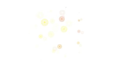 Açık yeşil, baloncuklu kırmızı vektör arka planı. Parlak renkli soyut çemberlerin olduğu bir resim. İş ilanınız için tasarım.