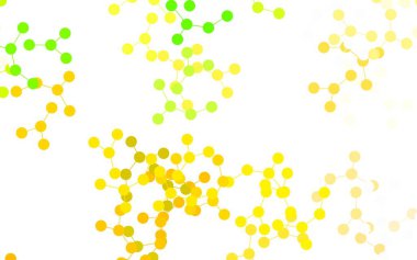 Açık yeşil, sarı vektör arkaplan ve yapay zeka formları. Parlak renkli bir illüstrasyon ve yapay zekanın gerçek yapısı. Siber yeniliklerin tasviri için tasarım.