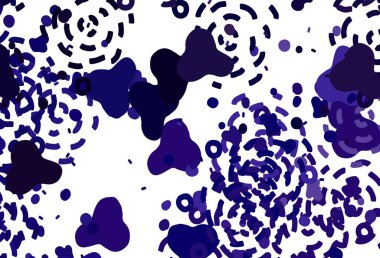 Açık Mor, kaotik şekilli pembe vektör şablonu. Soyut tarzda rengarenk gradyan şekilleri olan bir resim. Web siteniz için basit tasarım.