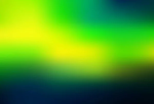 深绿色 黄色矢量模糊了发光抽象模板 具有渐变的半色调风格的创造性插图 全新的品牌设计 — 图库矢量图片