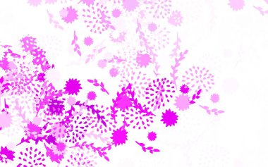 Çok renkli çizim desenli, çiçekli, renkli ve soyut karalama çiçekli çizim. Web ve broşürler için elle boyanmış tasarım.