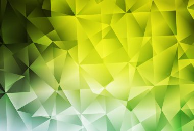 Açık yeşil, sarı vektör düşük polimer arkaplan. Gradyanı olan üçgen geometrik örnek. Cep telefonunun arka planının şablonu.